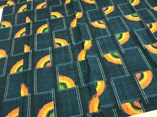 平和屋着物▽上質な紬 単衣 色紙文 正絹 逸品 未使用 AAAZ9475fy