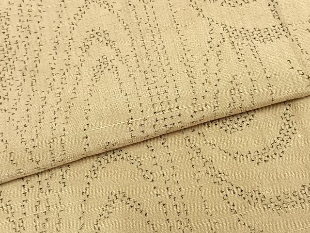 平和屋着物▽上質な紬 単衣 抽象文様 正絹 逸品 AAAZ9485fy