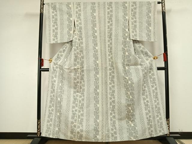 平和屋着物▽上質な紬 単衣 花間道 正絹 逸品 AAAZ9493fy