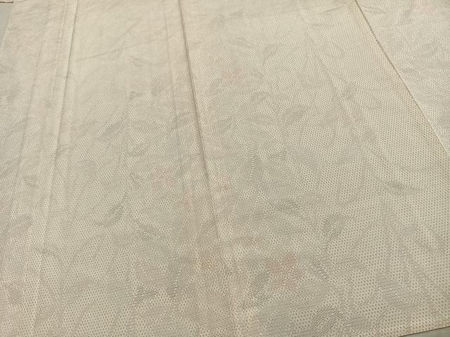 平和屋着物▽本塩沢 単衣 110亀甲 草花文 正絹 逸品 AAAZ9512fy
