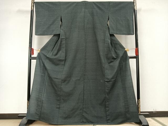 平和屋着物▽本塩沢 単衣 霞文 正絹 逸品 AAAZ9523fy
