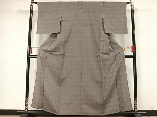 平和屋着物▽上質な小紋 単衣 抽象文様 正絹 逸品 AAAZ9524fy