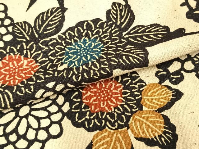 平和屋着物▽上質な小紋 単衣 型染め 草花文 綿 逸品 AAAZ9538fy