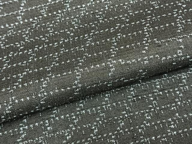 平和屋着物▽上質な紬 単衣 網目文 正絹 逸品 AAAZ9547fy