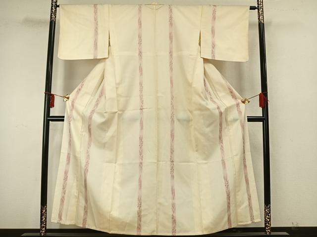 平和屋着物▽上質な小紋 単衣 樹林間道 正絹 逸品 AAAZ9570fy