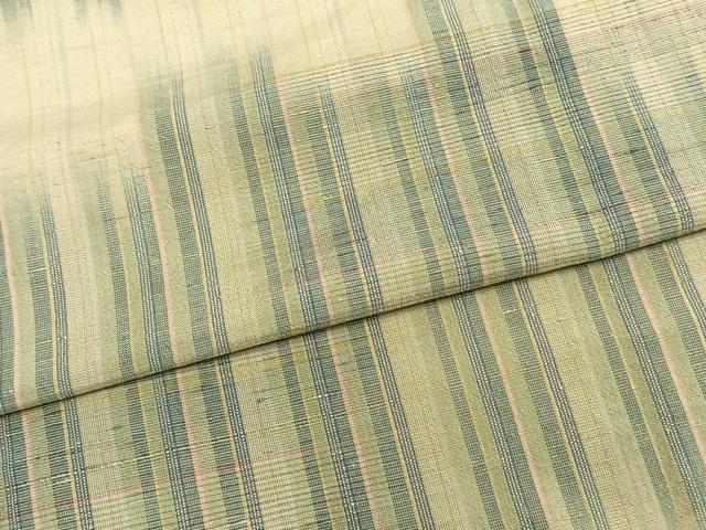 平和屋着物▽上質な紬 単衣 幾何学文様 正絹 逸品 AAAZ9574fy