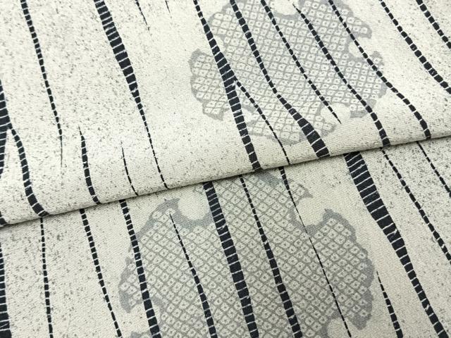 平和屋着物▽訪問着 単衣 雪輪文 正絹 逸品 AAAZ9580fy