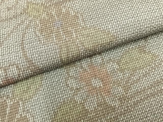 平和屋着物▽大島紬 単衣 草花文 反端付き 正絹 逸品 AAAZ9597fy