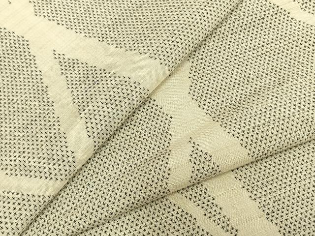 平和屋着物▽上質な紬 単衣 斜縞 正絹 逸品 AAAZ9600fy