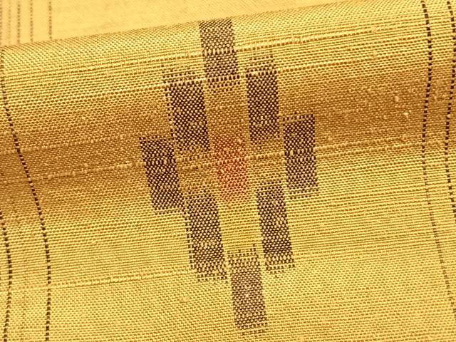 平和屋着物▽上質な紬 単衣 間道 正絹 逸品 未使用 AAAZ9604fy