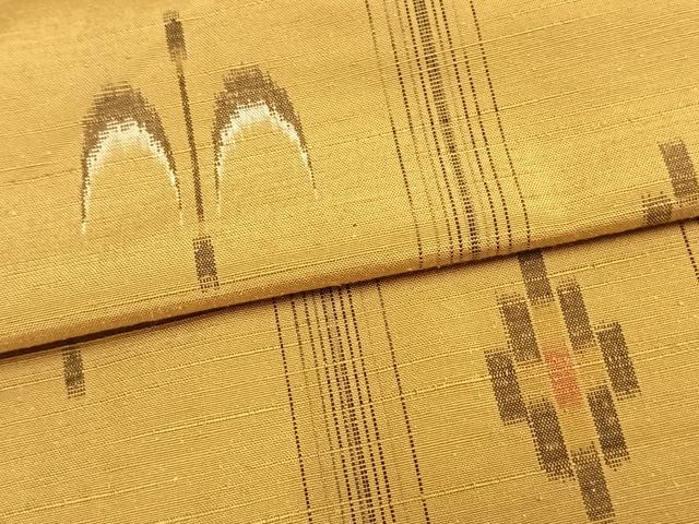 平和屋着物▽上質な紬 単衣 間道 正絹 逸品 未使用 AAAZ9604fy
