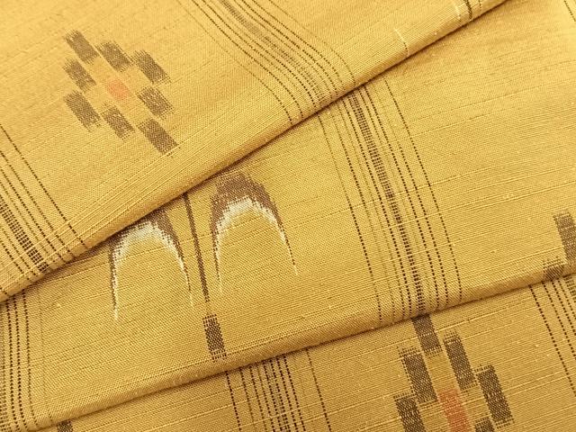 平和屋着物▽上質な紬 単衣 間道 正絹 逸品 未使用 AAAZ9604fy