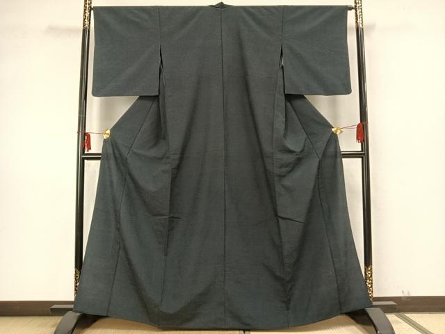 平和屋着物▽本塩沢 単衣 蚊絣 正絹 逸品 AAAZ9605fy
