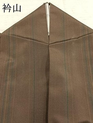 平和屋着物▽上質な小紋 単衣 縞 正絹 逸品 AAAZ9607fy