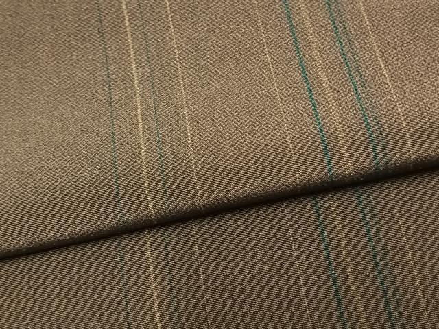 平和屋着物▽上質な小紋 単衣 縞 正絹 逸品 AAAZ9607fy