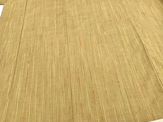平和屋着物▽上質な紬 単衣 縞 正絹 逸品 AAAZ9610fy