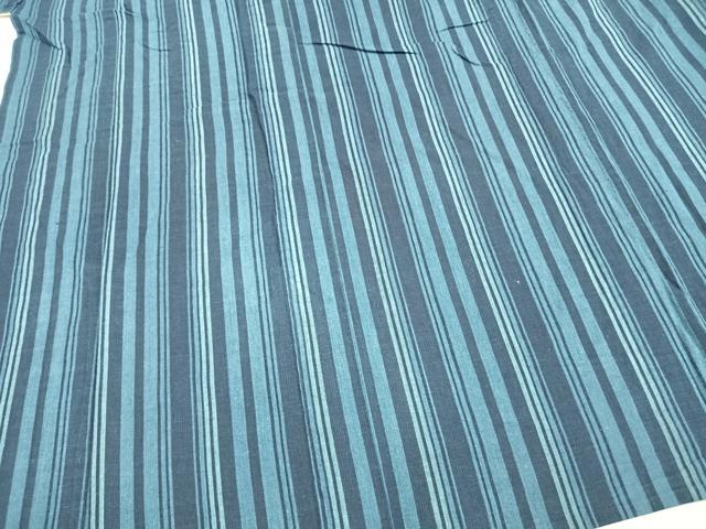 平和屋着物▽上質な紬 単衣 縞 そごう百貨店扱い 正絹 逸品 AAAZ9613fy