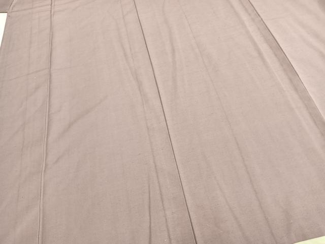 平和屋着物▽上質な紬 単衣 色無地 紅藤色 正絹 逸品 AAAZ9615fy