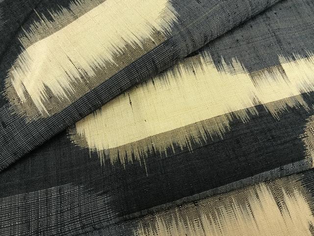 平和屋着物▽上質な紬 単衣 霞取り文 正絹 逸品 AAAZ9623fy