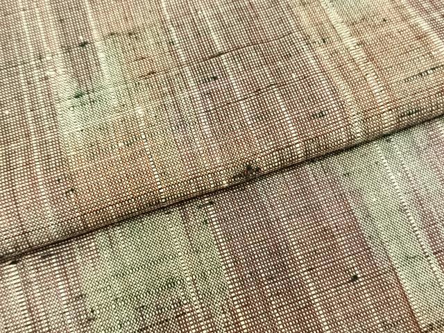 平和屋着物▽上質な紬 単衣 霞文 正絹 逸品 AAAZ9624fy