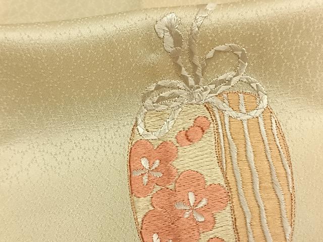 平和屋着物▽訪問着 単衣 総刺繍 仕覆花文 正絹 逸品 AAAZ9640fy