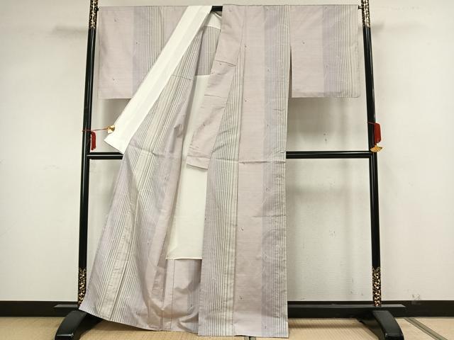 平和屋着物▽本場大島紬 単衣 南天文 正絹 逸品 AAAZ9642fy