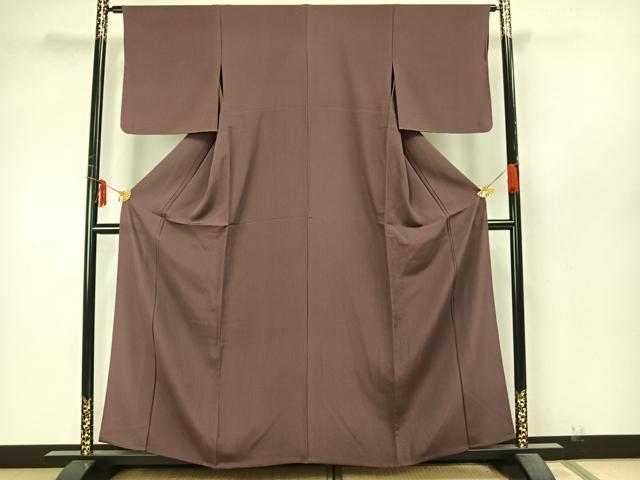 平和屋着物▽上質な小紋 単衣 縞 正絹 逸品 未使用 AAAZ9644fy