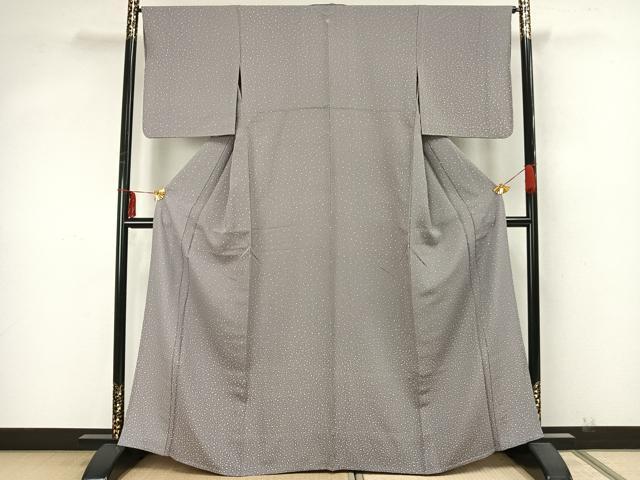 平和屋着物▽上質な小紋 単衣 散らし文 正絹 逸品 AAAZ9645fy