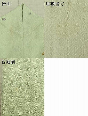 平和屋着物▽上質な小紋 単衣 総刺繍 月 兎 金銀糸 正絹 逸品 AAAZ9647fy