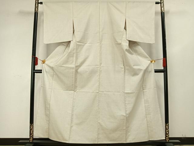 平和屋着物▽本場大島紬 白大島 単衣 7マルキ 正絹 逸品 未使用 AAAZ9651fy