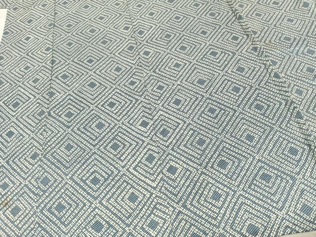 平和屋着物▽上質な小紋 単衣 菱文 正絹 逸品 AAAZ9665fy