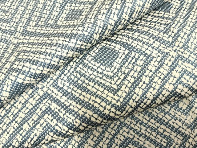 平和屋着物▽上質な小紋 単衣 菱文 正絹 逸品 AAAZ9665fy