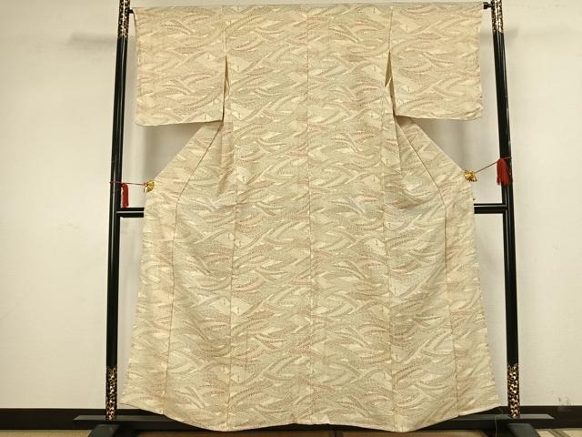 平和屋着物▽上質な小紋 単衣 渡橋 正絹 逸品 AAAZ9678fy