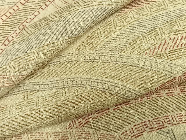 平和屋着物▽上質な小紋 単衣 渡橋 正絹 逸品 AAAZ9678fy