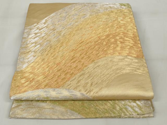 平和屋着物◎六通柄袋帯 流水文 金銀糸 正絹 逸品 AAAZ9872tn