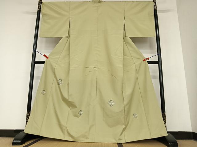 平和屋着物●紬 訪問着 道も織 ロートン織 正絹 逸品 AABA0232zg