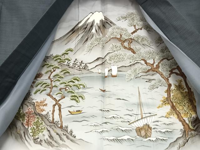 平和屋着物●男性 本場大島紬 アンサンブル 亀甲絣 正絹 逸品 AABA0329zg