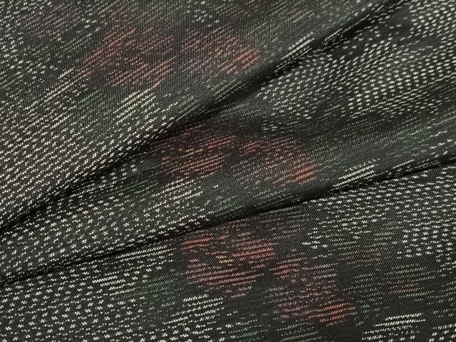 平和屋着物●本場大島紬 草花文 正絹 逸品 AABA0348zg