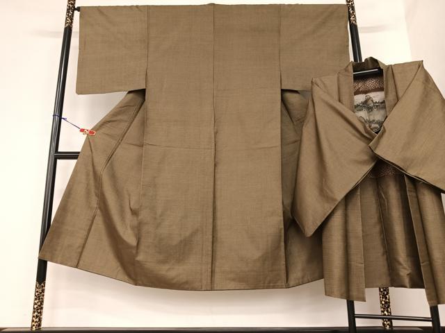 平和屋着物●男性 本場大島紬 アンサンブル 100亀甲 総詰 正絹 逸品 AABA0352zg