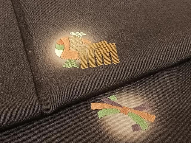 平和屋着物●訪問着 竹屋町刺繍 ほたる暈し 吉祥文 正絹 逸品 AABA0416zg