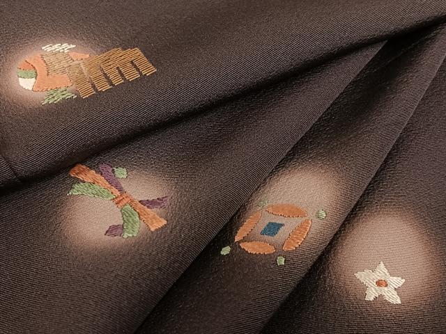 平和屋着物●訪問着 竹屋町刺繍 ほたる暈し 吉祥文 正絹 逸品 AABA0416zg