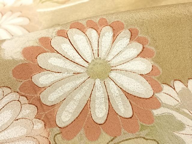 平和屋着物●アンティーク 大正ロマン 小振袖 二尺袖 駒刺繍 御所車花文 金彩 正絹 逸品 AABA0418zg