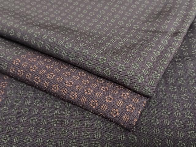 平和屋着物●上質な小紋 型染め 小花尽くし 正絹 逸品 AABA0429zg