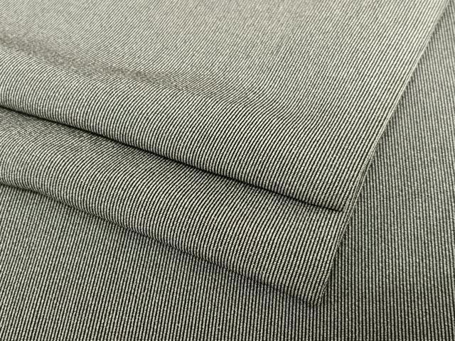 平和屋着物●江戸小紋 万筋 白色×黒色 正絹 逸品 AABA0439zg