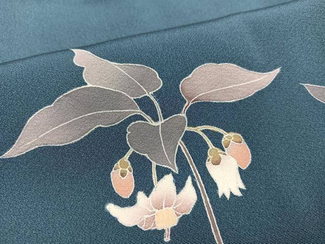 平和屋着物●訪問着 友禅 作家物 枝花文 正絹 逸品 AABA1252ph