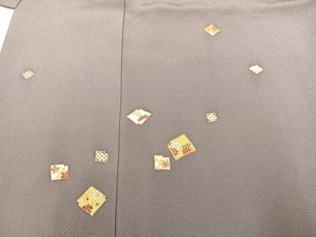平和屋着物●訪問着 駒刺繍 色紙草花文 金彩 正絹 逸品 AABA1282ph