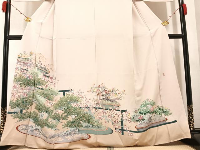 平和屋着物●豪華色留袖 胴抜き仕立て 友禅 作家物 草花文 正絹 逸品 AABA1313ph