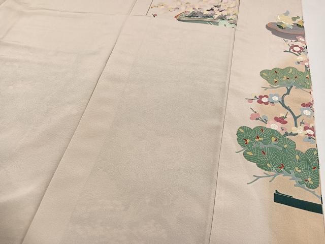 平和屋着物●豪華色留袖 胴抜き仕立て 友禅 作家物 草花文 正絹 逸品 AABA1313ph