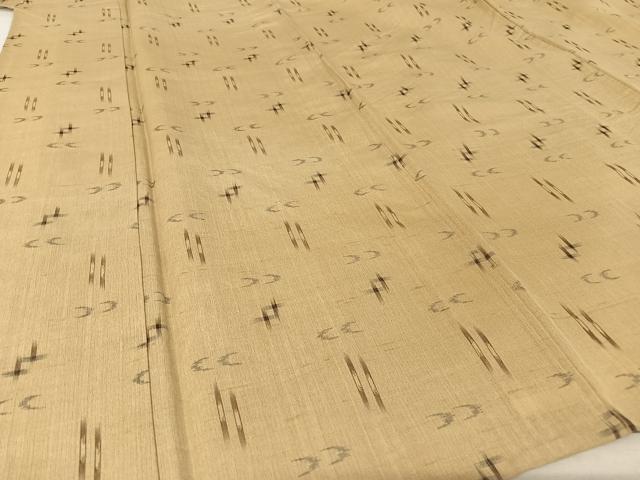 平和屋着物*夏物 紗紬 琉球絣文様 正絹 逸品 AABA2483np