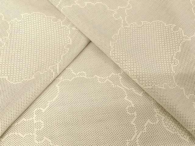 平和屋着物*夏物 本場大島紬 夏大島 白大島 雪輪文 正絹 逸品 未使用 AABA2494np